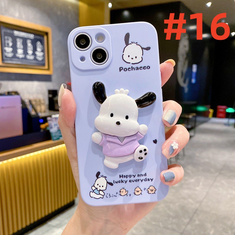 Compatible For POCO C65 Xiaomi 13T 12T 11T 10T Mi 13 12 11 Lite POCO X5 F5 X4 F3 M5 M4 M3 Pro X3 NFC X3 GT Ốp Điện Thoại Silicon Hình Búp Bê Cho Happy 3D doll Pochacco