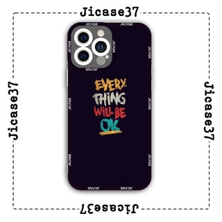 Ốp lưng iphone và samsung xiaomi oppo cạnh vuông Jicase Every thing will be ok 