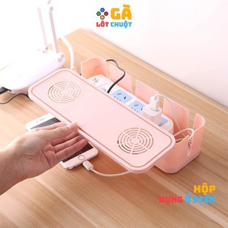 Hộp nhựa đựng ổ cắm điện ,hộp đựng ổ điện an toàn cho bé có lỗ thông gió - GÀ LÓT CHUỘT