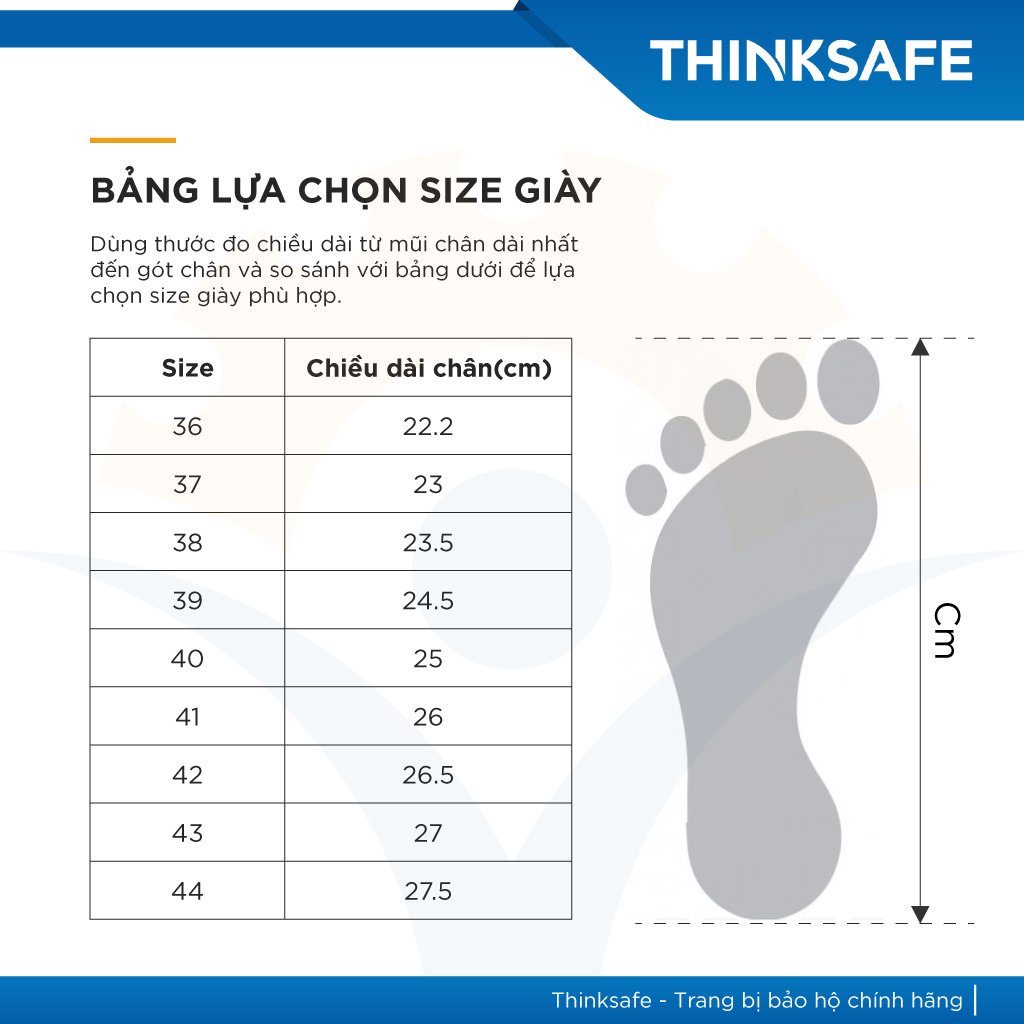 Giày bảo hộ lao động nam NTT dùng trong công trình, nhà máy - Thinksafe