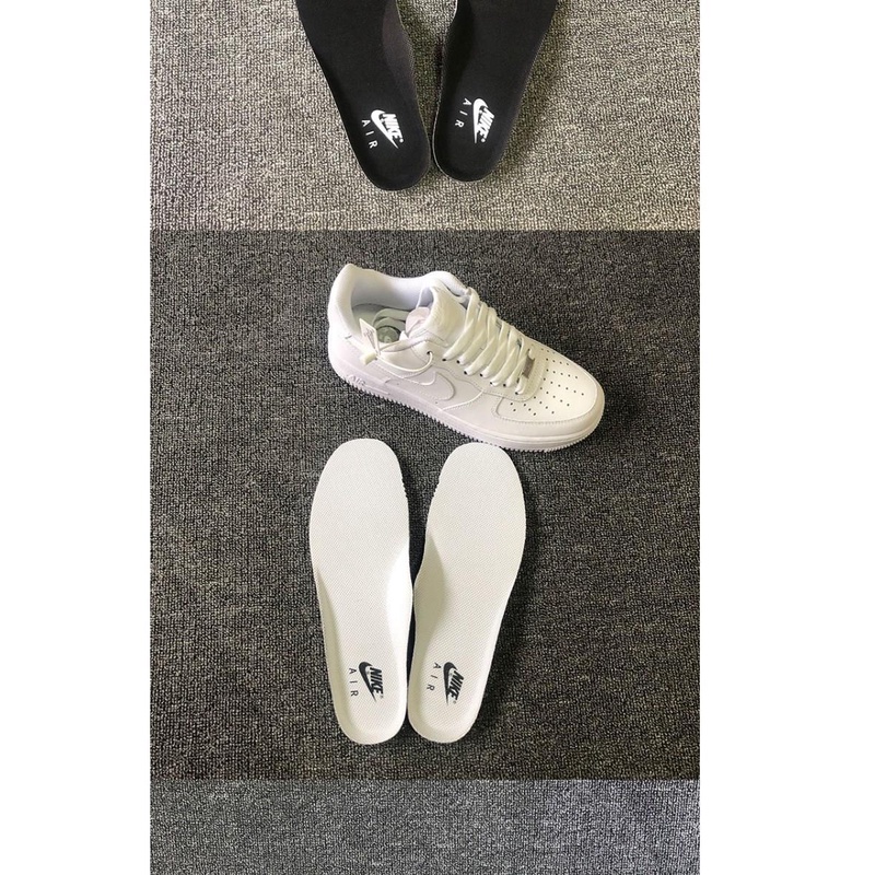 Đế Lót Giày Nike Air Force No. 1 Cặp Đế Lót Giày Thể Thao Màu Trắng Đen Độ Co Giãn Cao