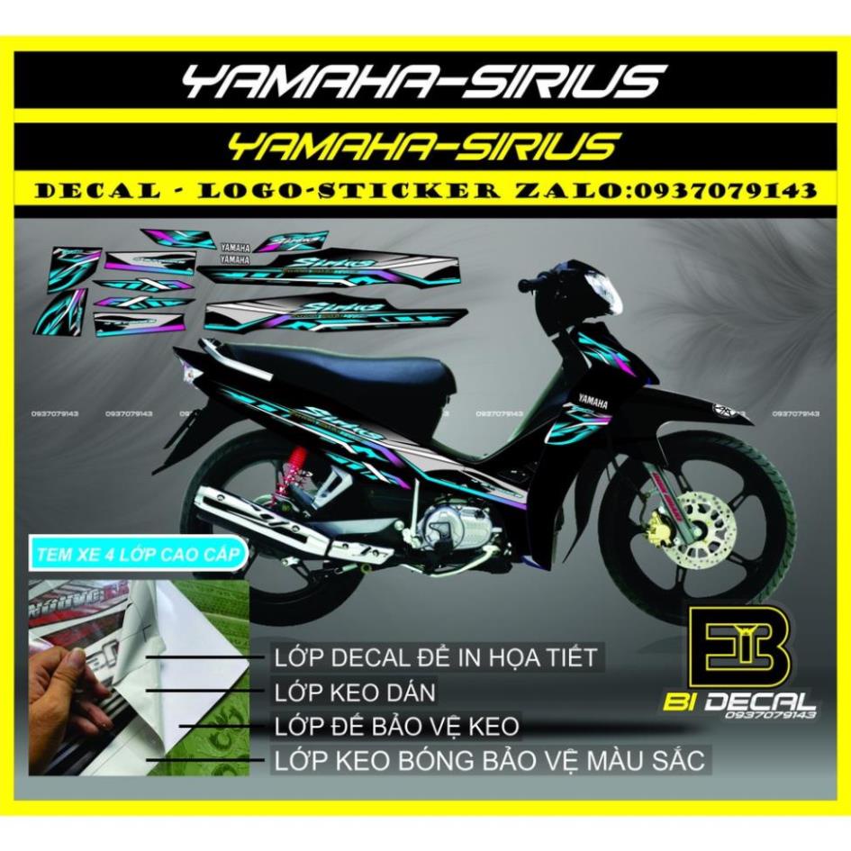 DECAL PVC 5 LỚP CHẤT LƯỢNG CAO Tem rời Sirius 012