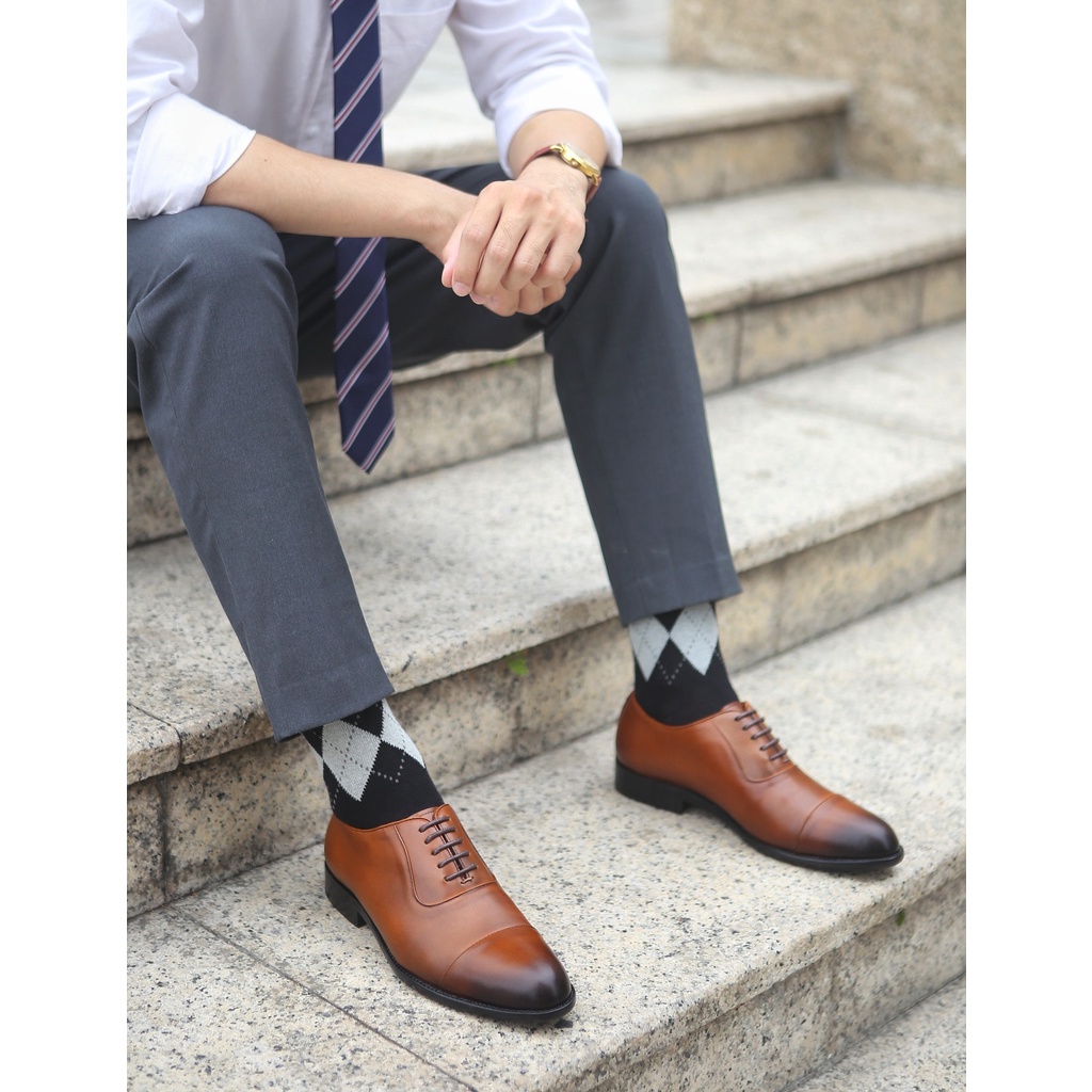Giày Tây Oxfords Buộc Dây Nam Da Bò Nguyên Tấm Santoro Mã M670 (3 Màu)