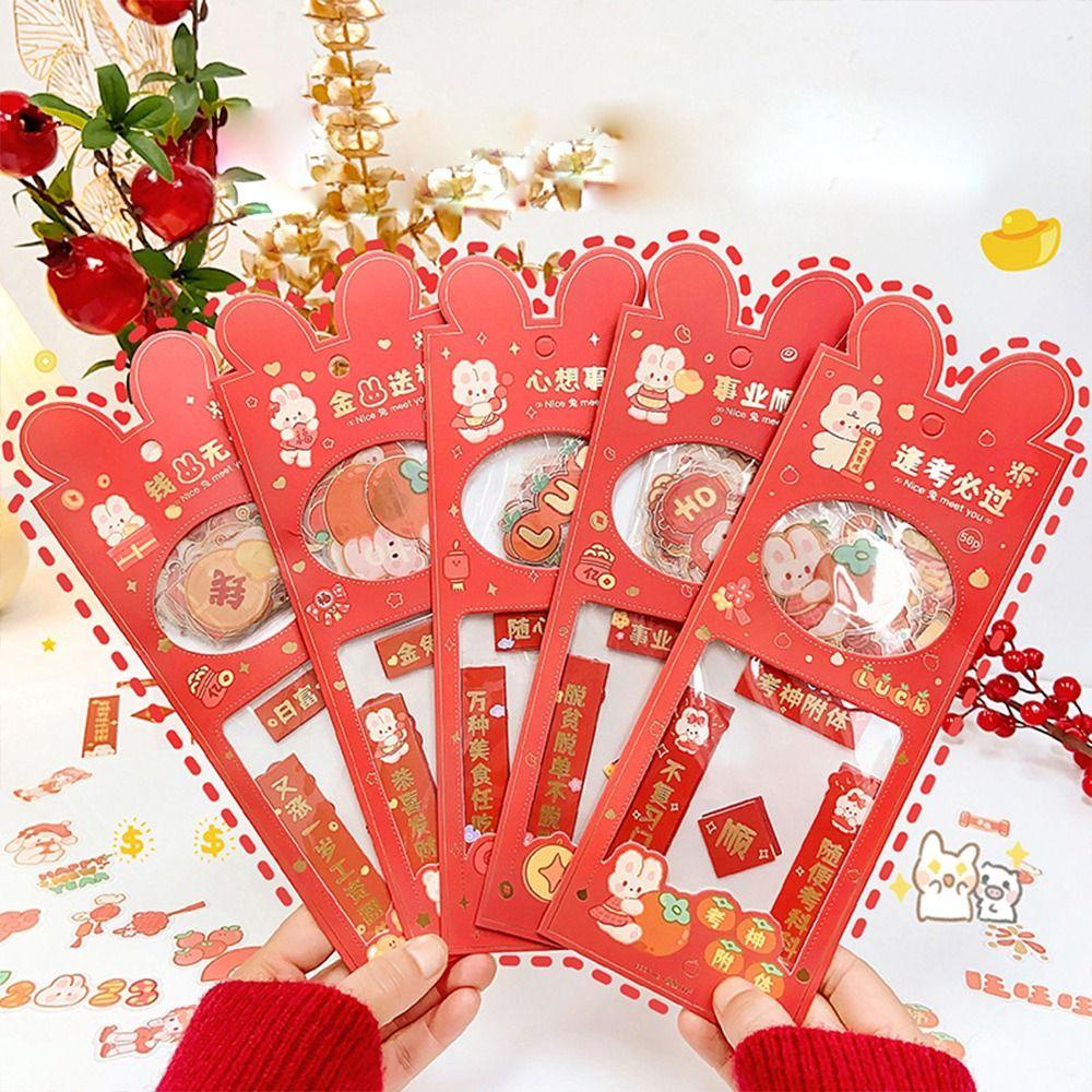 AUGUSTINA Bộ 56 Miếng Dán Trang Trí Sổ Tay / Nhật Ký / Điện Thoại Họa Tiết Cặp Đôi Sáng