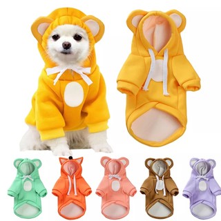 Áo sweater chui đầu có mũ trùm tai dễ thương cho thú cưng