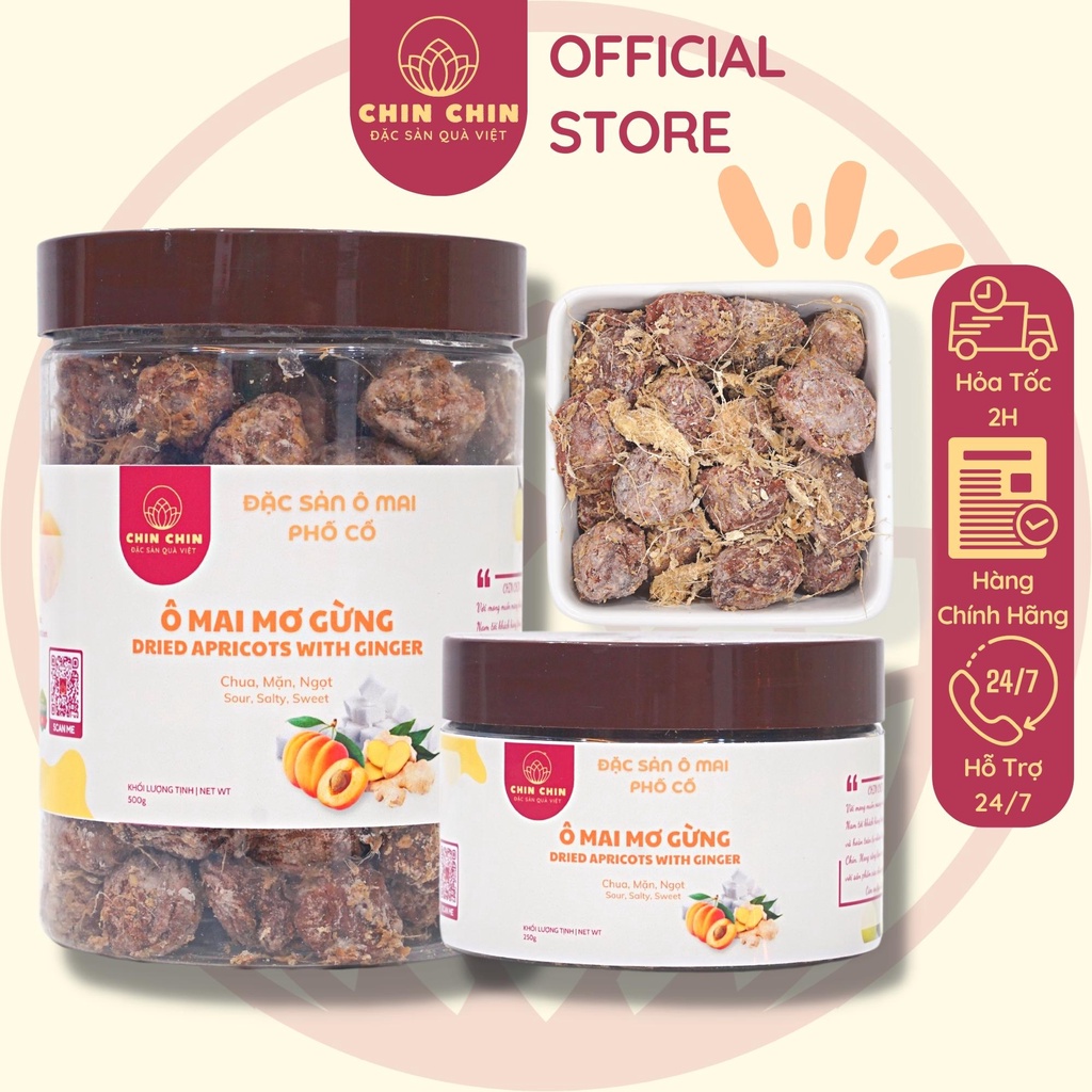 Ô MAI MƠ GỪNG CHUA MẶN NGỌT CHIN CHIN TÚI HỘP 100G - 250G - 500G NGẬM HO GIẢM RÁT HỌNG ĐẶC SẢN HÀ NỘI