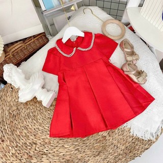 Váy Gấm Cho Bé - Màu Đỏ