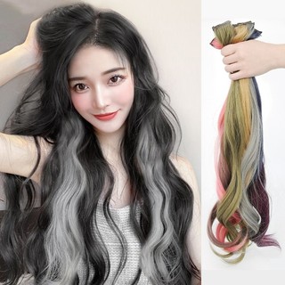  Bộ Tóc Giả Xoăn Kẹp Tai Nhuộm Màu Phong Cách lolita Dễ Thương Thời Trang Cho Nữ 