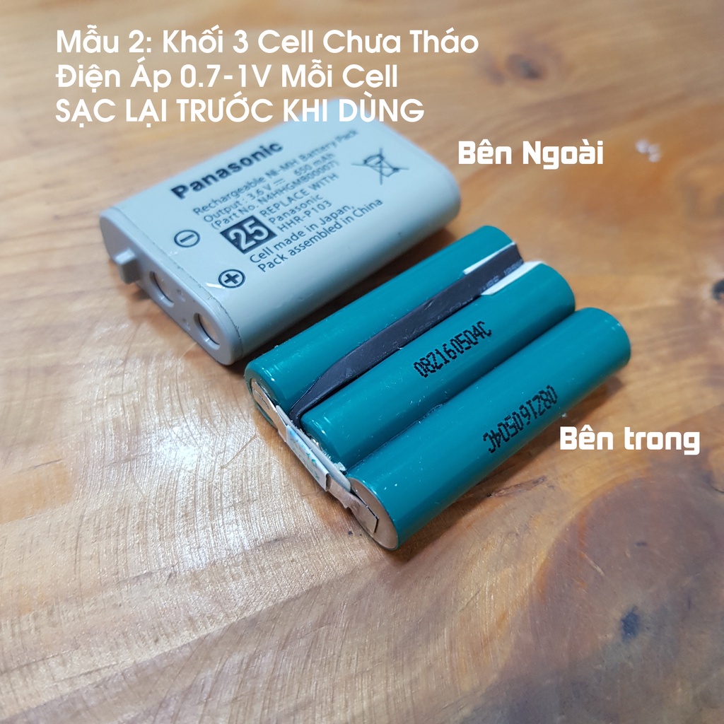 Pin AAA Panasonic AAA 1.2V Có Thể Sạc Lại - Khối 3 Viên Chưa Tháo