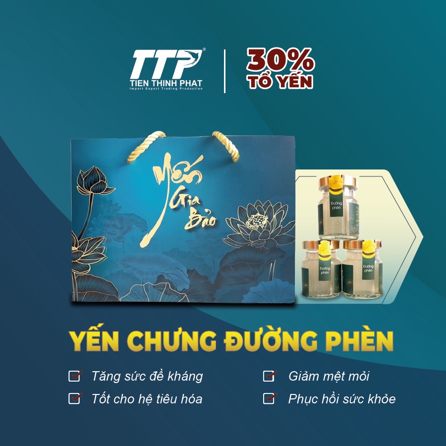 Yến gia bảo - Nước yến chưng đương phèn và 30% yến tươi cao cấp
