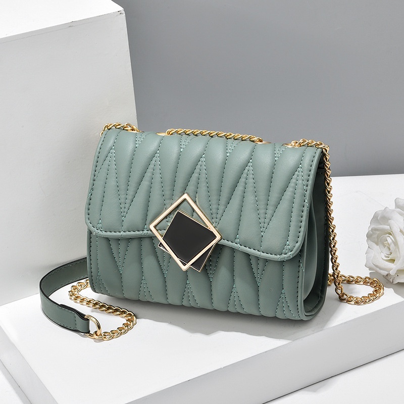 IELGY Túi Đeo Chéo Dây Xích Kim Loại Thời Trang Dễ Phối Đồ Cho Nữ