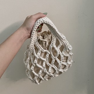 Túi lưới cầm tay và đeo chéo - Netto bag - Túi đeo móc len handmade
