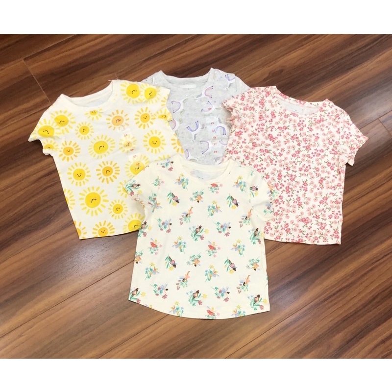 Áo thun bé gái xuất dư OLDNAVY áo cộc tay cotton mềm