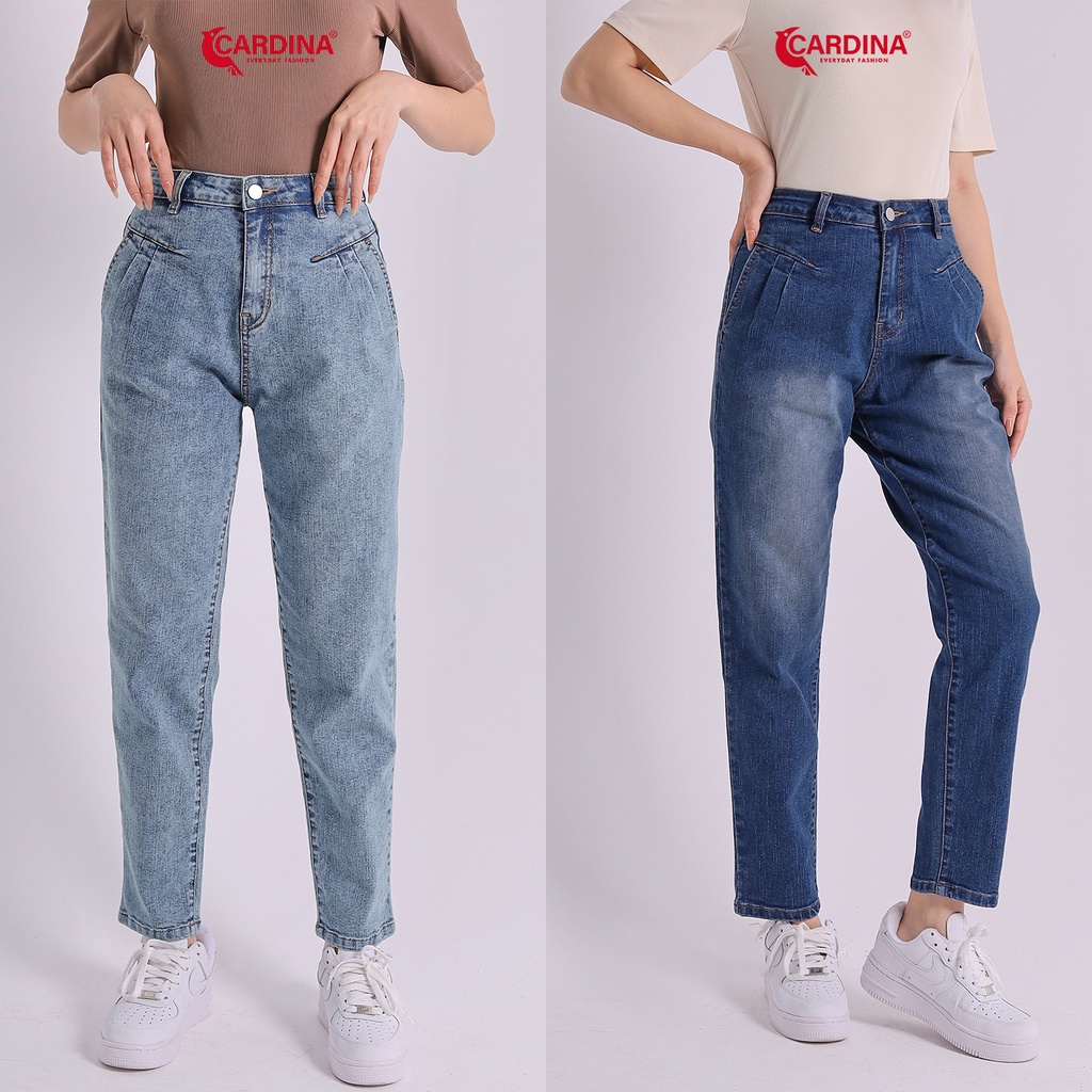 Quần Jeans Nữ 𝐂𝐀𝐑𝐃𝐈𝐍𝐀 Cao Cấp Dáng Baggy Cài Khuy Có Khóa Kéo Dễ Mix Đồ 2Q12 (Không Kèm Áo)