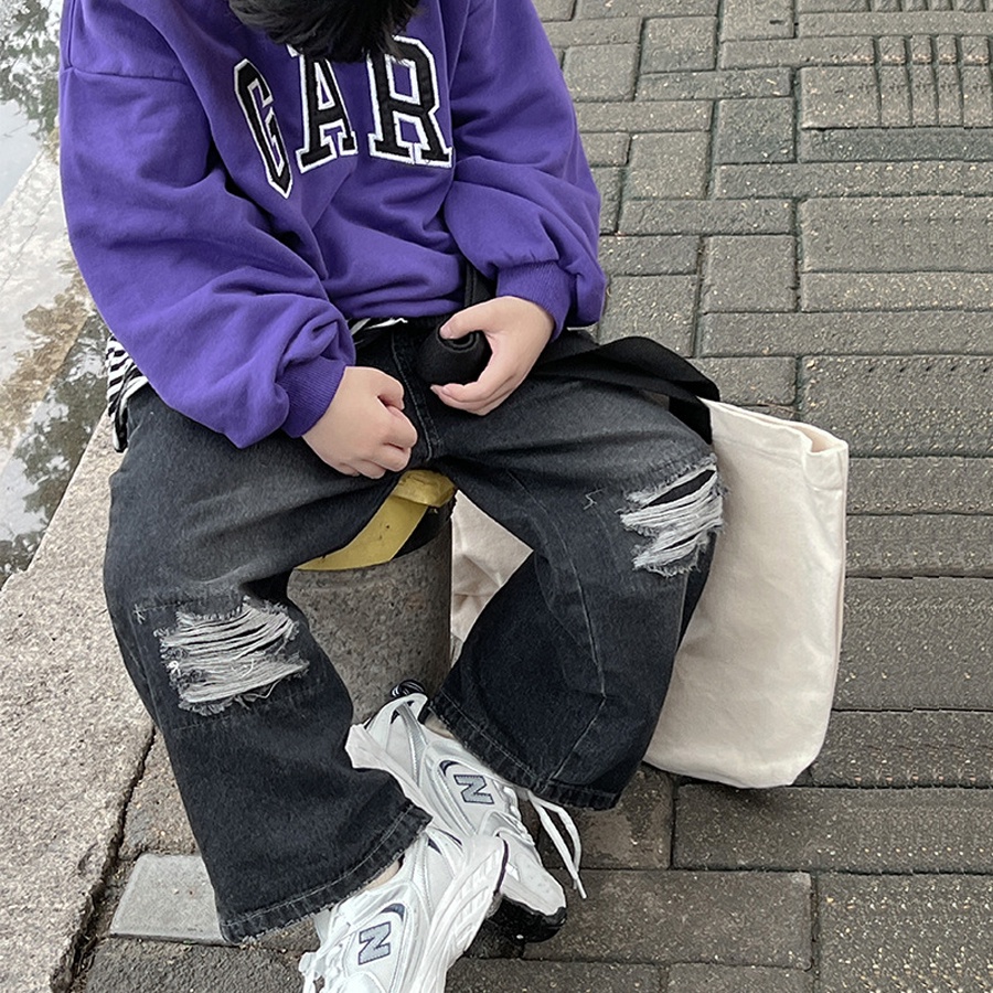 Quần Jean Dáng Suông Form Rộng Cho Bé  Trai Phong Cách QĐR2201