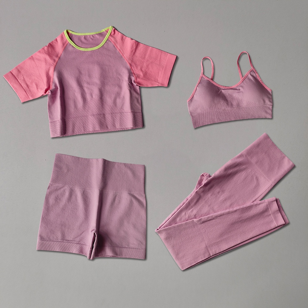 Áo ngực không dây/ Áo tay ngắn/ Quần short/ Quần legging phong cách thể thao thời trang dành cho nữ