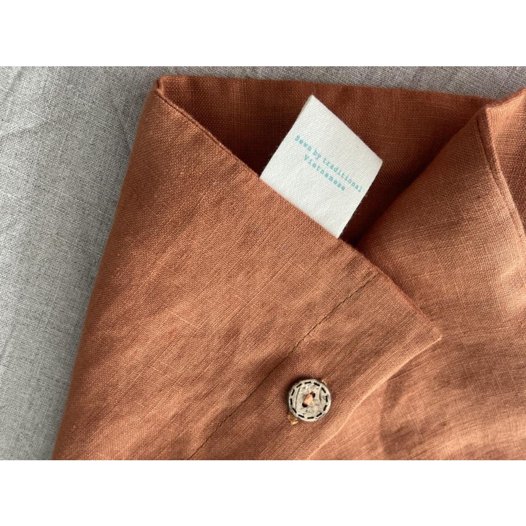 Vỏ gối linen tưng premium washed - Mé Hè