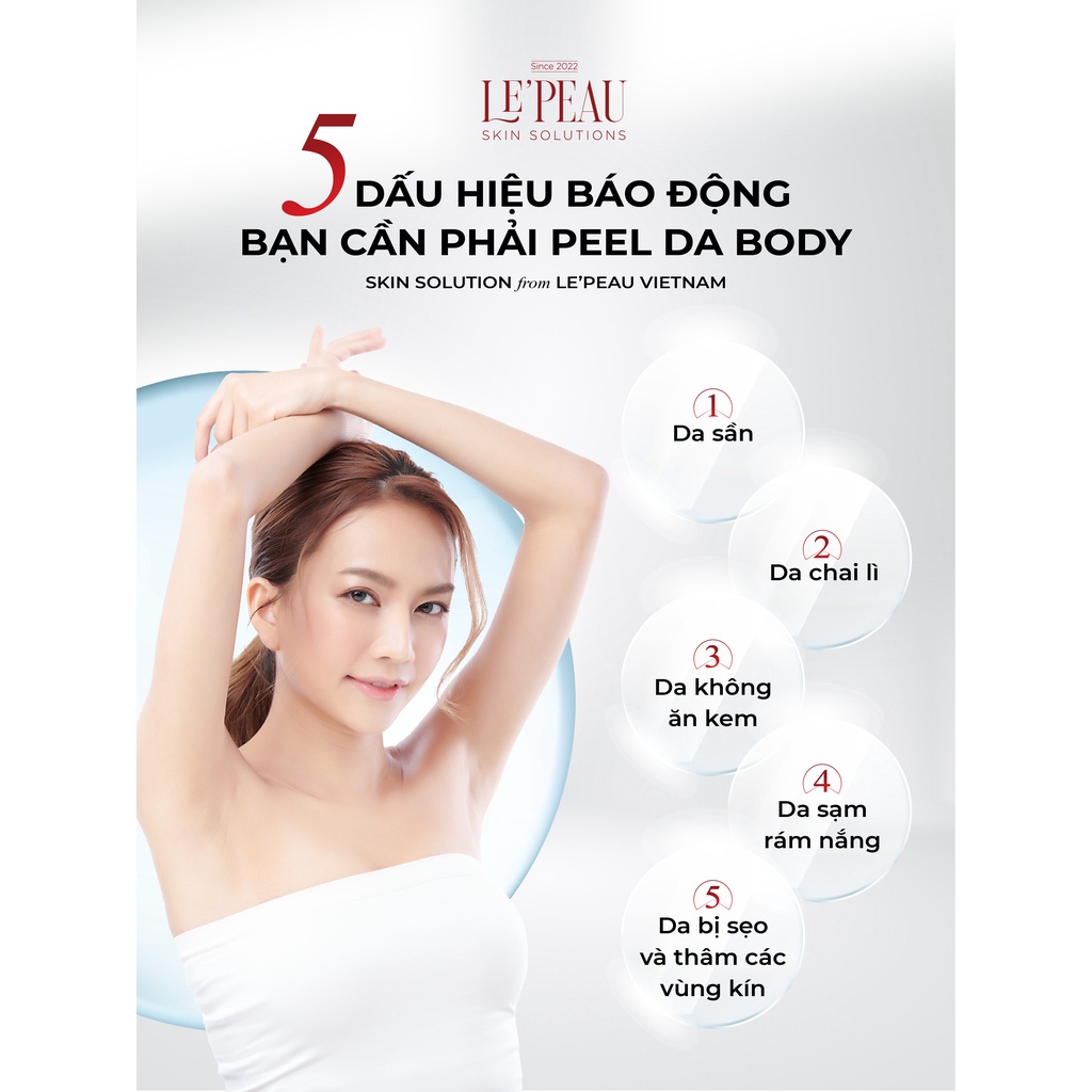 Peel Nách Retinol  LE'PEAU, Peel Body, Trắng Da Mờ Thâm - Ship Hỏa Tốc