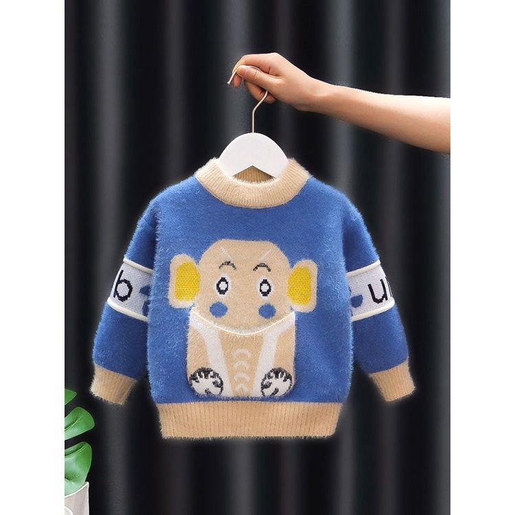 Áo Sweater Cổ Tròn Phong Cách Thời Trang Thu Đông Mới Cho Bé Trai