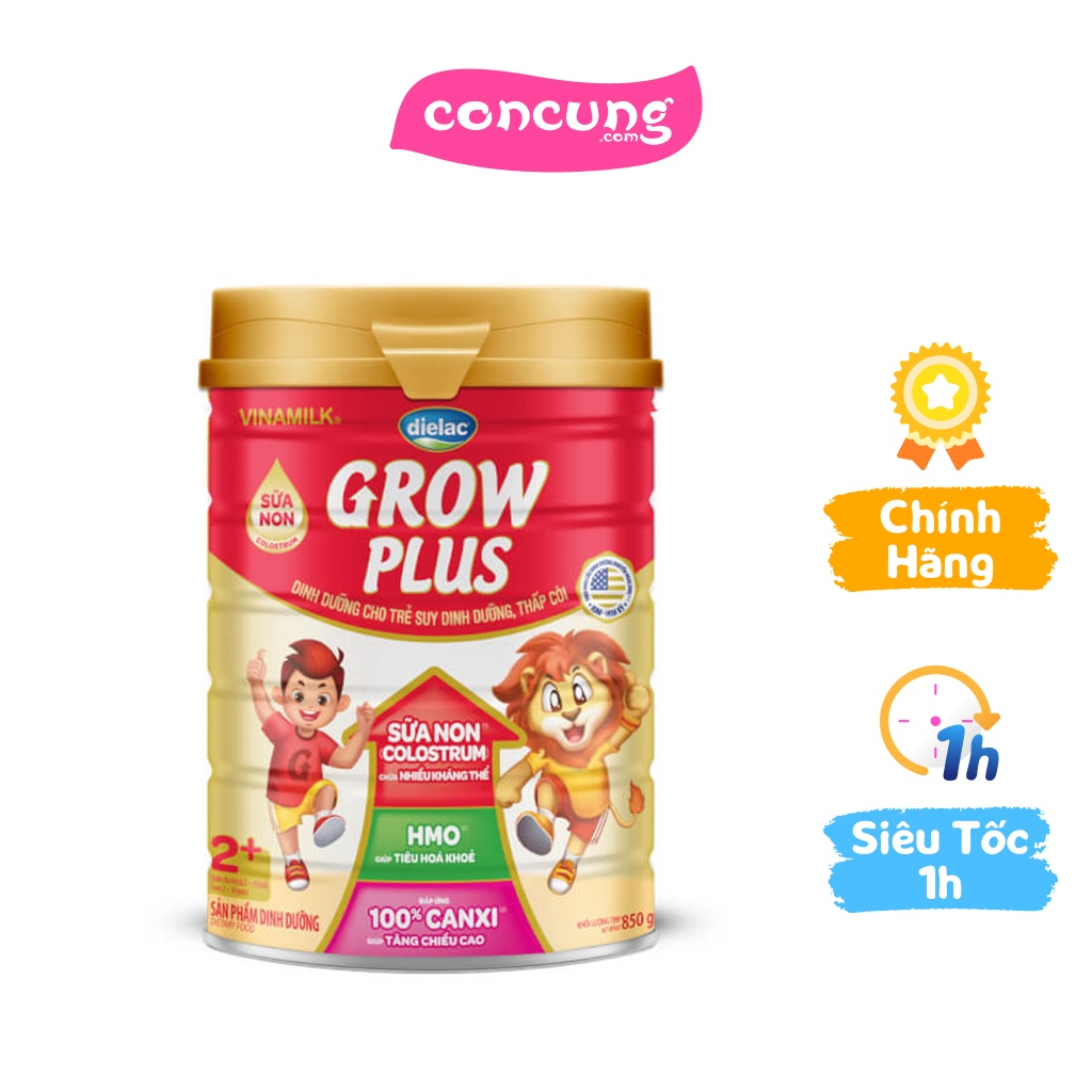 Sữa Dielac Grow Plus 2+ cho bé từ 2-10 tuổi 850g