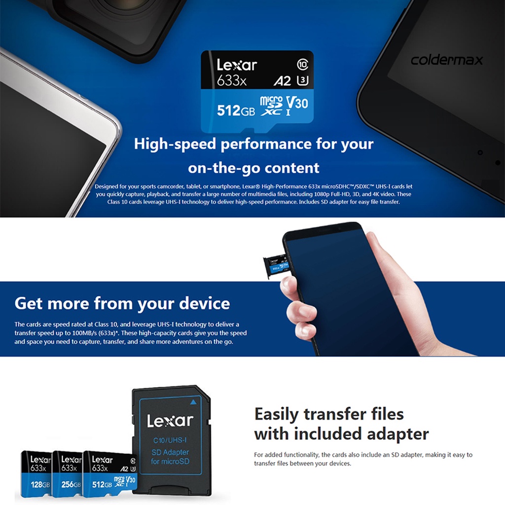 Thẻ Nhớ SD-Card / TF 32GB 64GB 128GB 256GB 512GB Siêu Mỏng Chống Thấm Nước