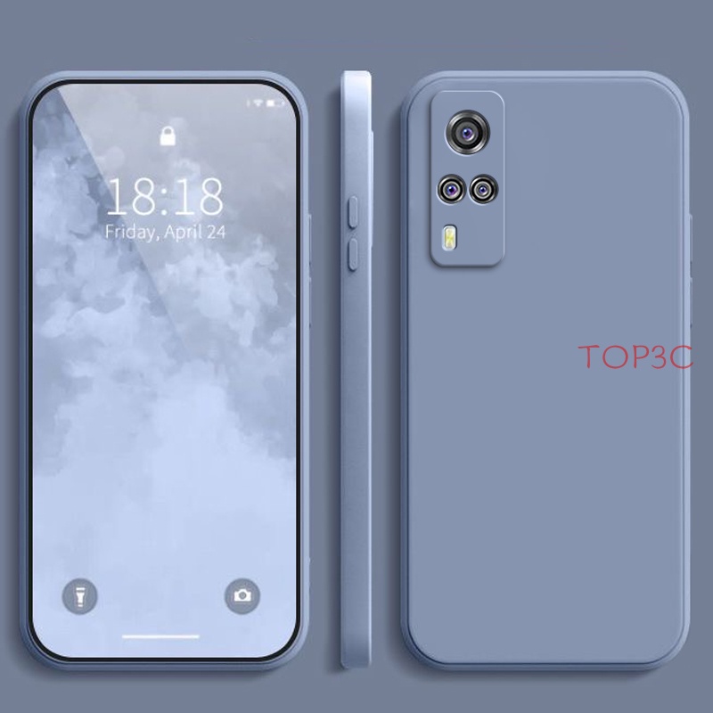 Ốp Điện Thoại Màu Trơn Cho Vivo Y51 Y53S Y72 5G Y52 5G Y50 Y30 Y76 5G Y12S Y20 Y21 Y33S Y21S T1X YT