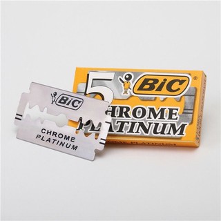 ( Hộp 100 lưỡi - 20x5 ) Lưỡi dao lam BiC Platinium - Hàng chính hãng