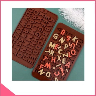 Khuôn silicone nâu 26 chữ cái