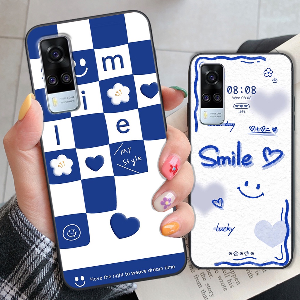 Ốp Vivo Y51 2020 in hình gấu vịt caro nhiều màu sắc ngộ nghĩnh dễ thương