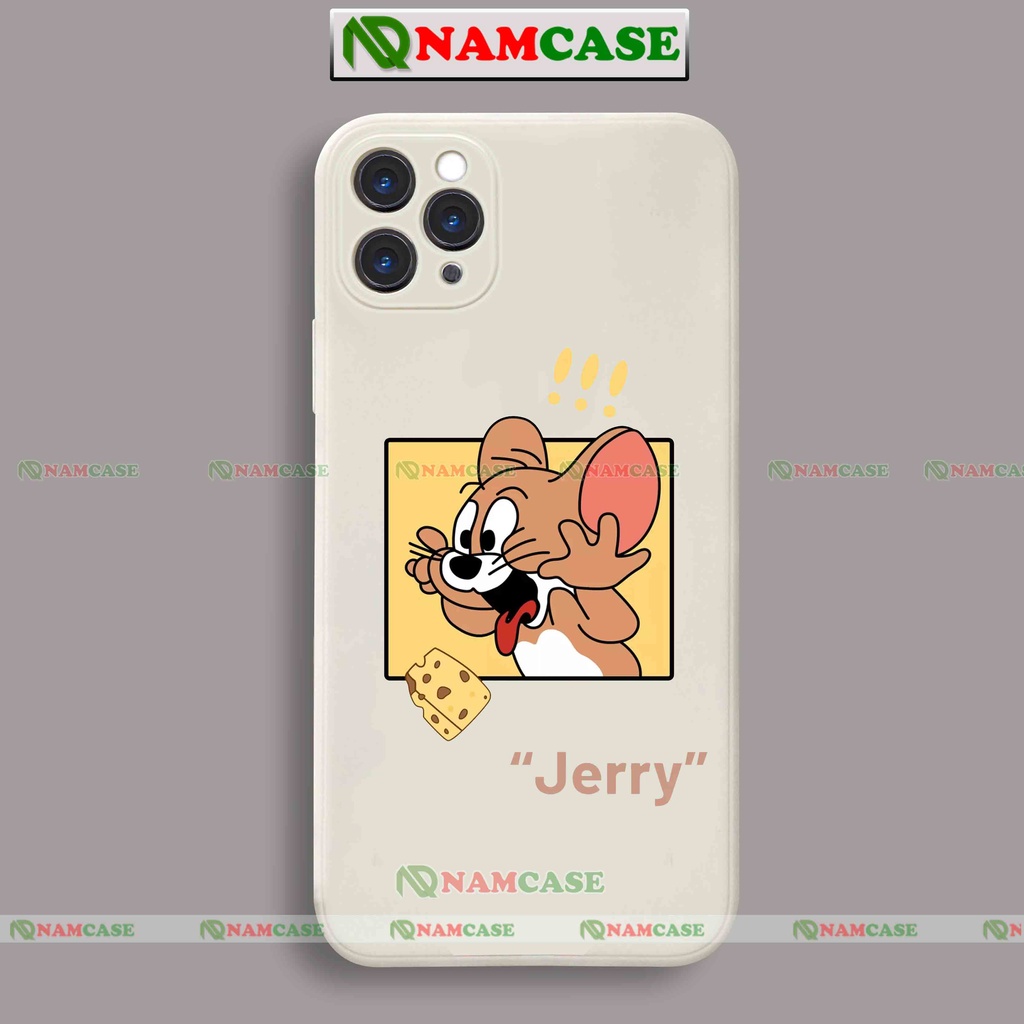 Ốp lưng điện thoại iPhone cặp đôi hoạt hình tom jerry cạnh vuông dẻo cho ip 6/6s/7/8/X/XS/XR/11/12/13/14 Pro Plus Max