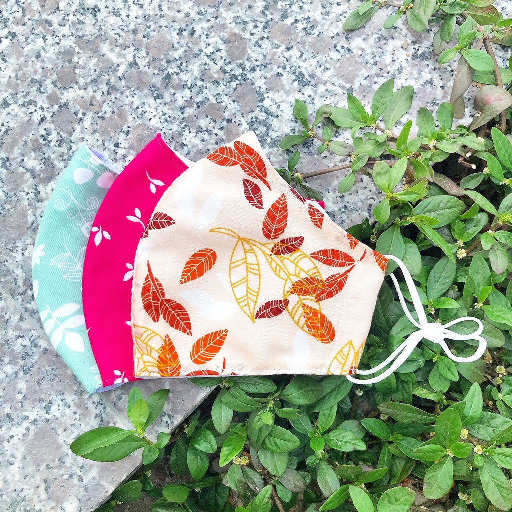 Khẩu trang vải, hoạ tiết xinh xinh, có chống bụi, chống nắng, chống tia UV có kháng khuẩn thời trang