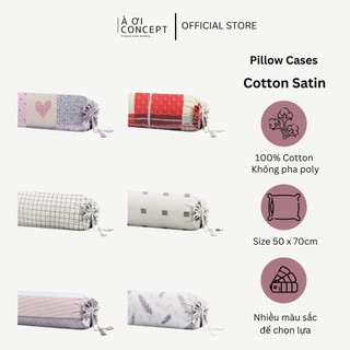 Vỏ gối ôm hoa văn cotton satin hàn quốc – à ơi concept