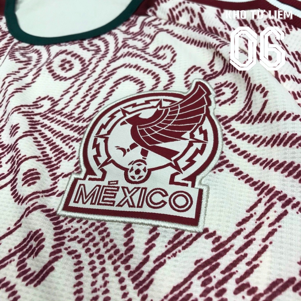 Đồ đá banh - bộ quần áo đá bóng nam Mexico hoa văn chất vải fex thái cao cấp