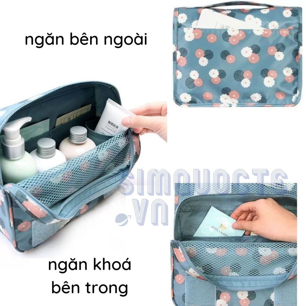 Túi đựng Mỹ Phẩm có móc treo gấp gọn ( tiện lợi đi du lịch)