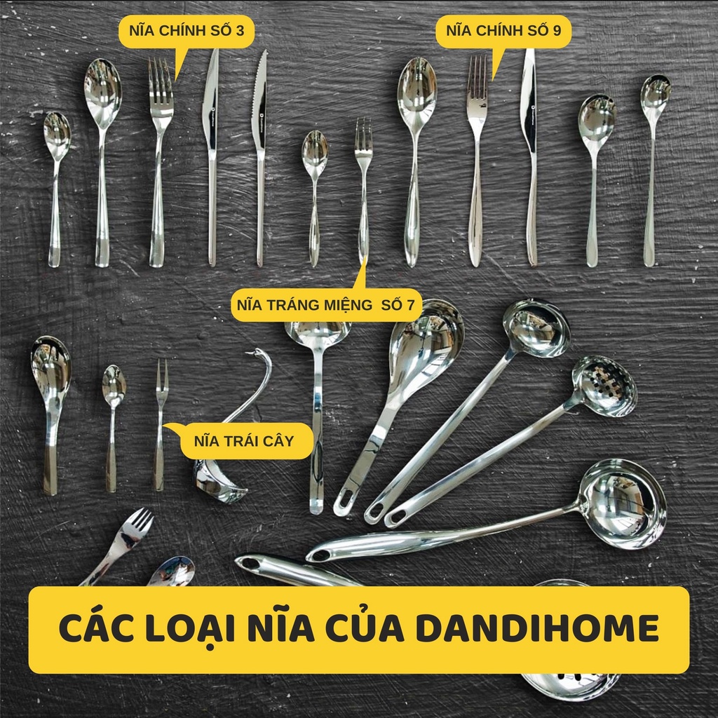 Nĩa inox 304 DandiHome 2020 cao cấp, sang trọng, tinh tế