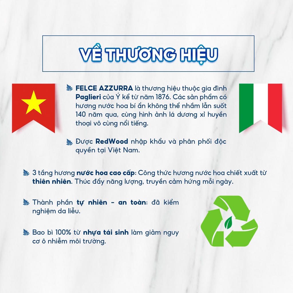 Sữa Tắm FELCE AZZURRA Hương Nước Hoa Chanh &amp; Bạc Hà Giúp Dưỡng Ẩm, Sáng Da 650ML - 8001280038273