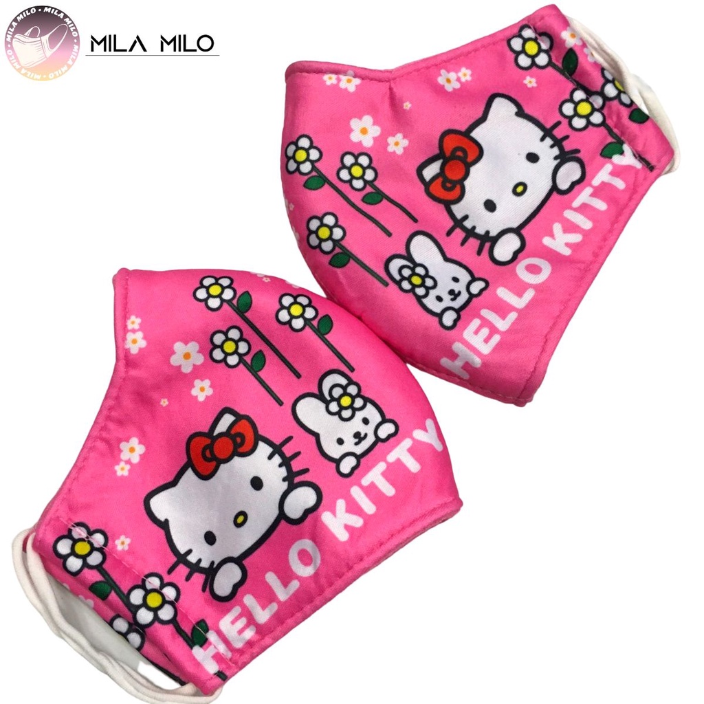 Khẩu trang vải cho bé 2-10 tuổi hình người nhện spiderman kitty cars - Khẩu trang vải trẻ em 3 lớp cao cấp