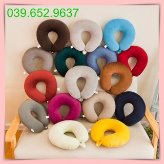 Gối cổ chữ u kê cổ tựa đầu tựa lưng nhiều màu
