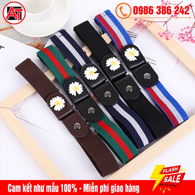 Dây Đai Thắt Lưng Vải Canvas Thun Co Dãn, Đàn Hồi Cao Giúp Điều Chỉnh Eo Quần Jeans Nhanh Chóng