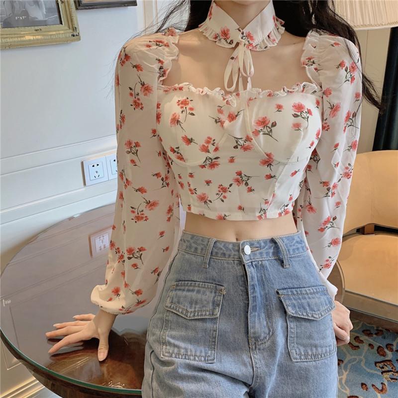IELGY IELGY Áo Sơ Mi Crop Top Cắt Xén Của Phụ Nữ IELGY