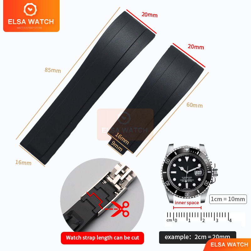 Dây đồng hồ rolex 20mm dây đồng hồ 20mm dây đồng hồ cao su rolex dây đồng hồ Daytona dây đồng hồ Green