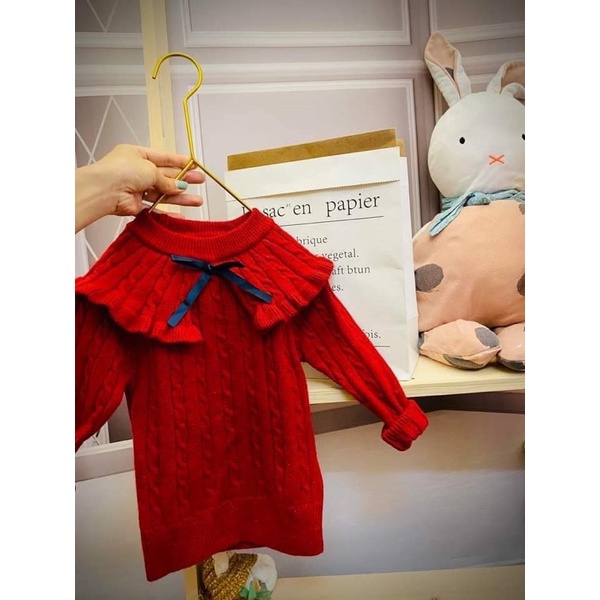 Áo Len đỏ Giáng Sinh Cho Bé