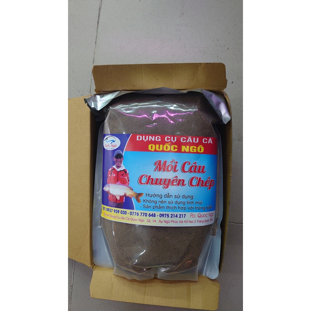 Cám câu cá chuyên chép Quốc Ngô trọng lượng 1kg