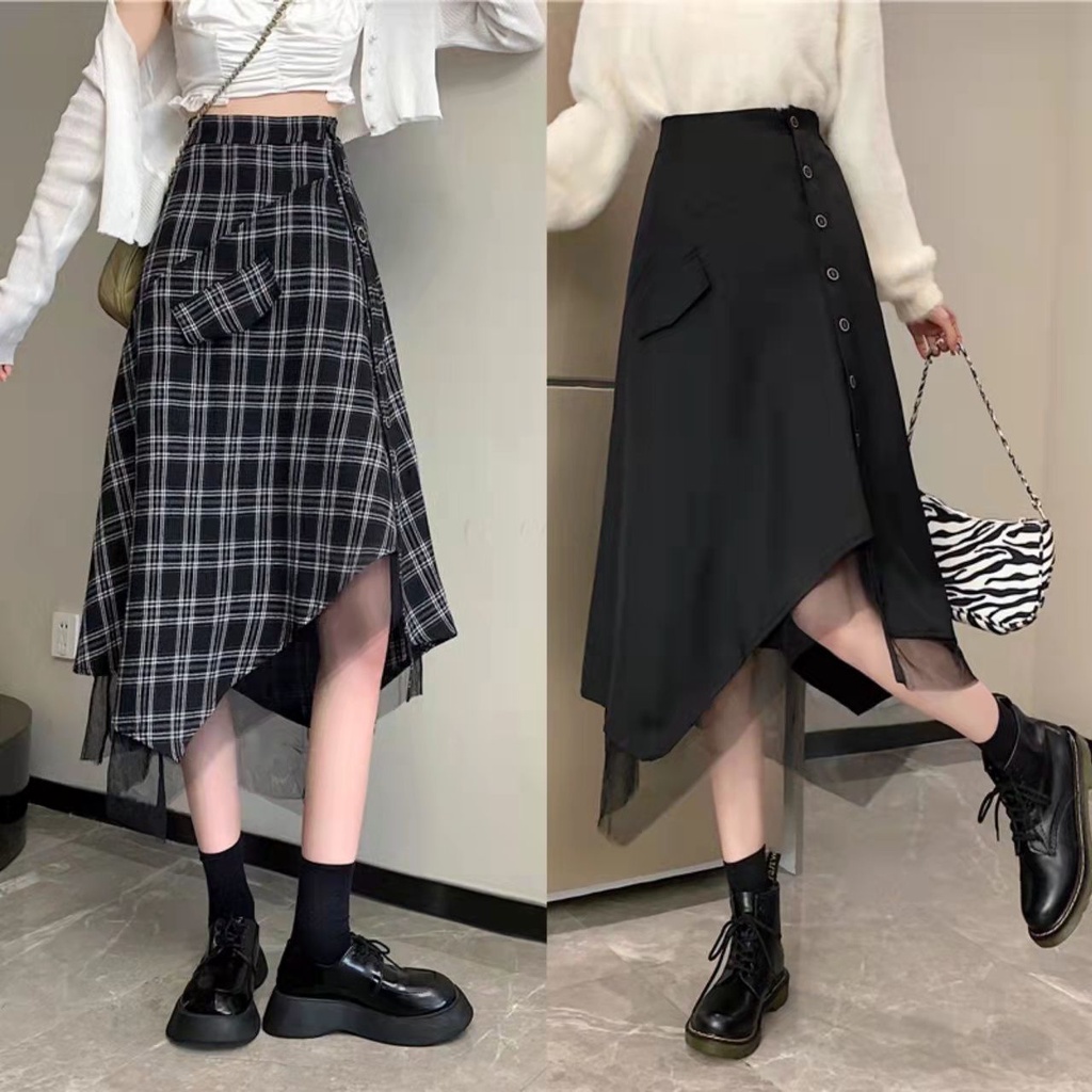 Set Áo Thun Tay Ngắn Dáng Rộng + Chân Váy Dài Lưng Cao Phong Cách Hàn Quốc Thời Trang 2023 Cho Nữ