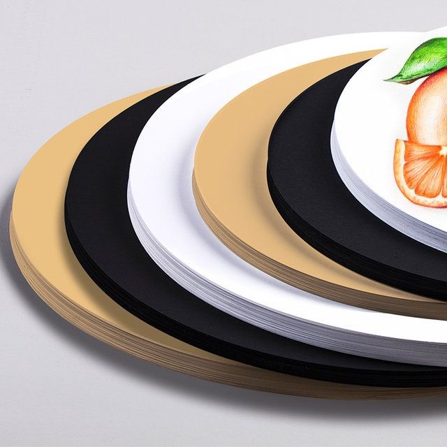 Giấy bìa cứng tròn giấy vẽ A4 bìa cứng màu đen giấy bìa cứng tròn màu trắng Tranh Bìa Cứng 4K/tấm gấ