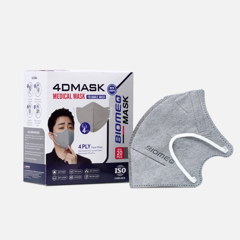 ✅ Khẩu trang y tế 4 lớp BIOMEQ 4D MASK