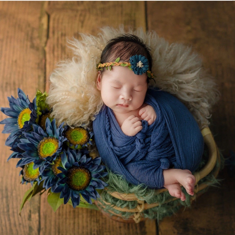 Mũ Len Quấn Em Bé Sơ Sinh Chụp Ảnh Toàn Diện Phong Cách Trung Hoa Chất Lượng Cao