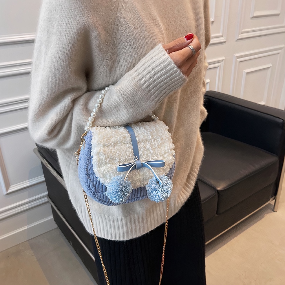 Túi handmade tự đan, túi đeo chéo mini thắt nơ da xinh xắn dễ thương - Có video hướng dẫn DIY803