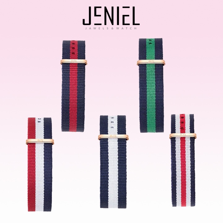 Dây Vải Nato DW Đồng Hồ Nữ Daniel Wellington Khóa Màu Vàng Hồng Cho Đồng Hồ Nữ Size 28-32mm