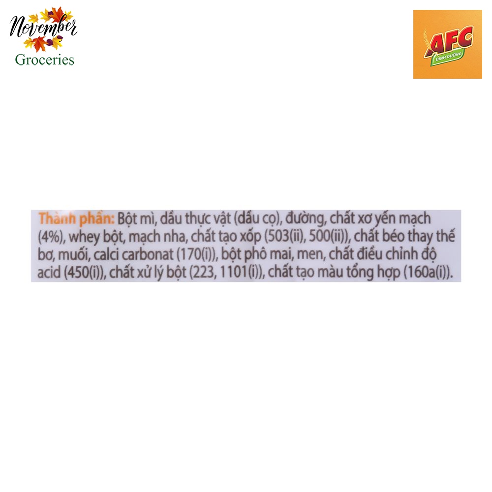 Bánh AFC Vị Lúa Mì / Vị Rau 300 Gram  Thương Hiệu Kinh Đô Đầy Đủ Dinh Dưỡng Bổ Xung Canxi Và Chất Xơ